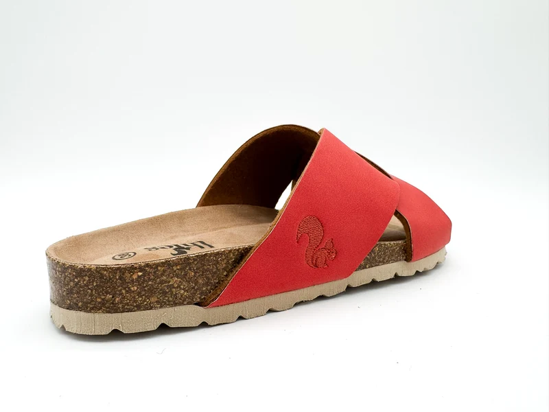 thies 1856 ® Eco Bio Cross Sandal vegan coral