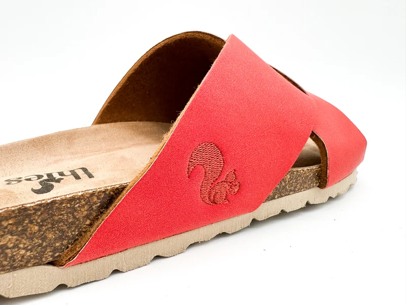 thies 1856 ® Eco Bio Cross Sandal vegan coral