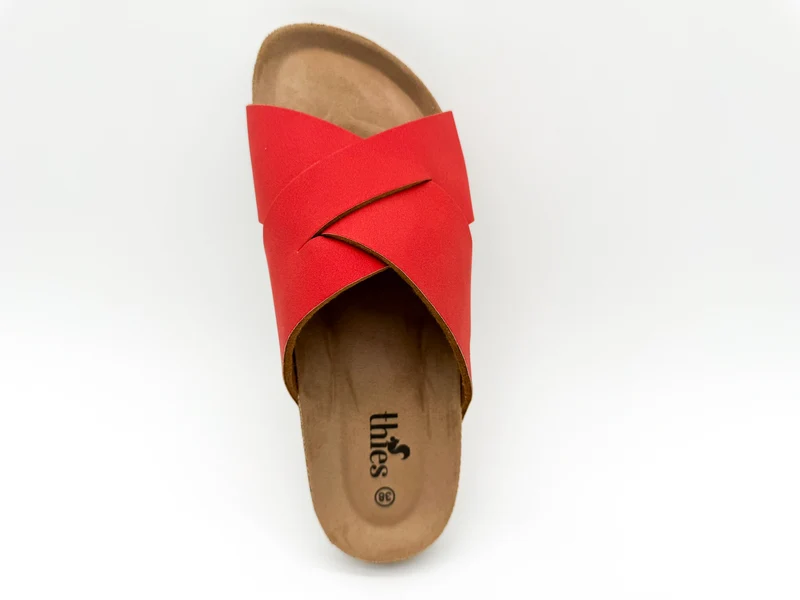 thies 1856 ® Eco Bio Cross Sandal vegan coral
