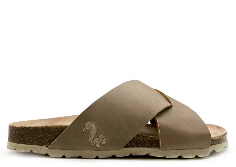 thies 1856 ® Eco Bio Cross Sandal vegan elephant grey