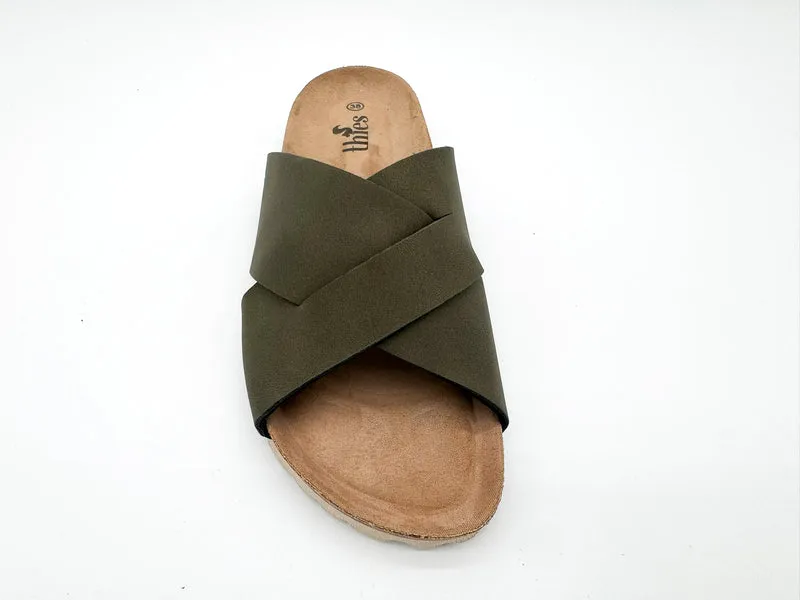 thies 1856 ® Eco Bio Cross Sandal vegan seaweed