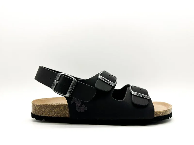 thies 1856 ® Eco Bio Backstrap Sandal vegan obsidian grey