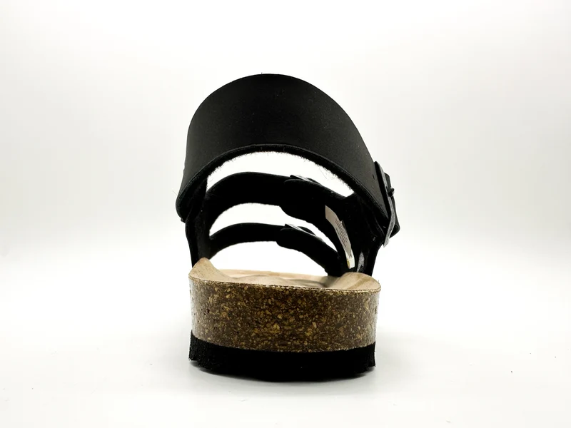 thies 1856 ® Eco Bio Backstrap Sandal vegan obsidian grey