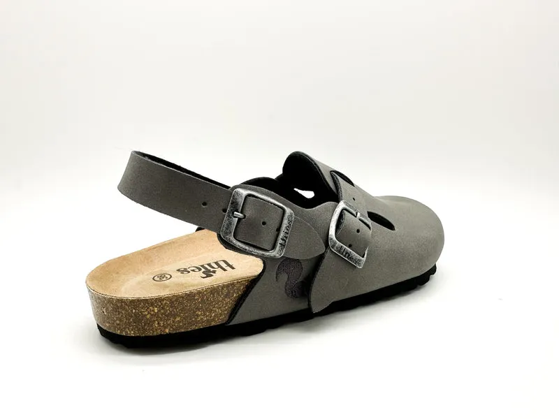 thies 1856 ® Eco Bio Backstrap Clog vegan stonehenge