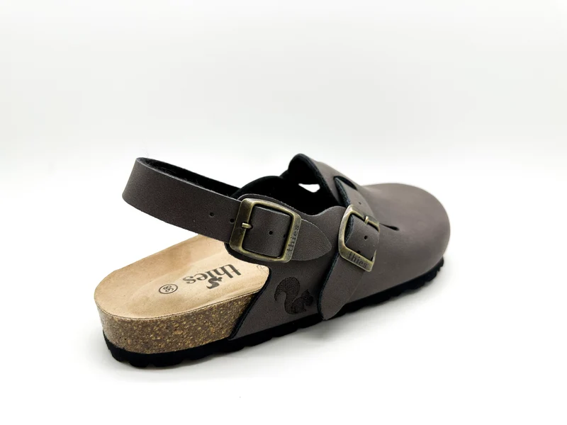 thies 1856 ® Eco Bio Backstrap Clog vegan mocca