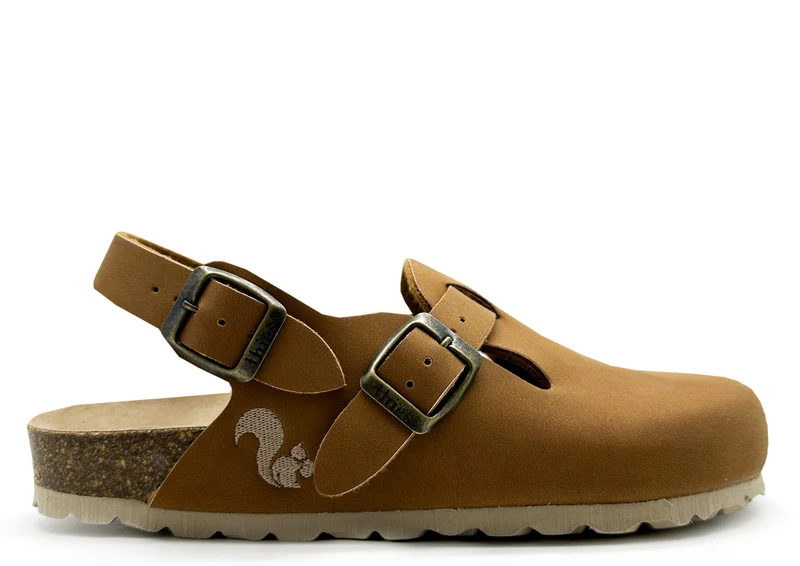 thies 1856 ® Eco Bio Backstrap Clog vegan caramel