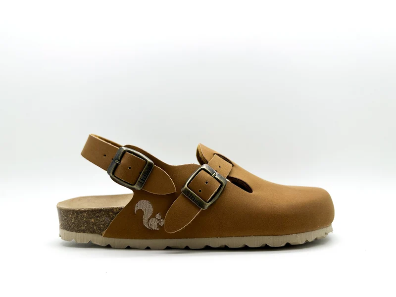 thies 1856 ® Eco Bio Backstrap Clog vegan caramel