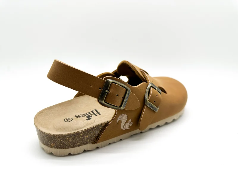 thies 1856 ® Eco Bio Backstrap Clog vegan caramel