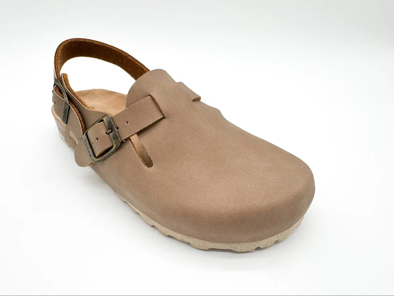 thies 1856 ® Eco Bio Backstrap Clog vegan elephant grey
