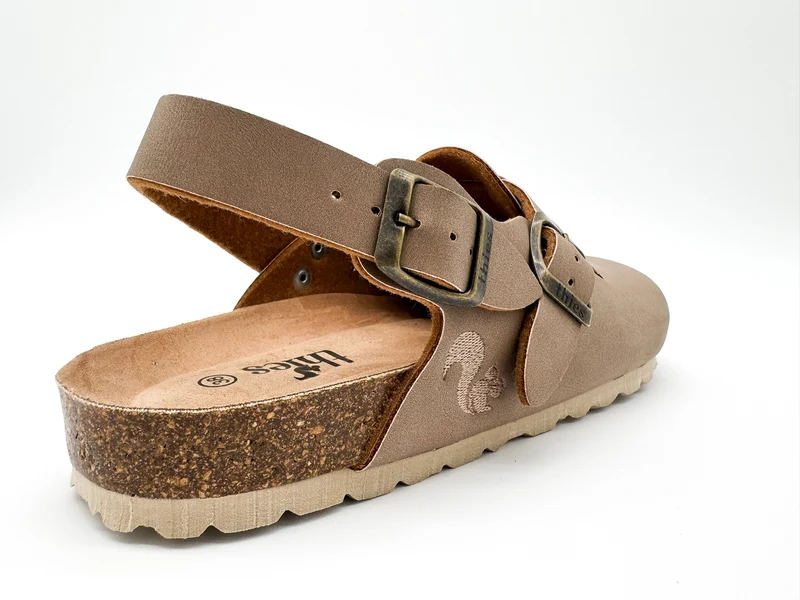 thies 1856 ® Eco Bio Backstrap Clog vegan elephant grey