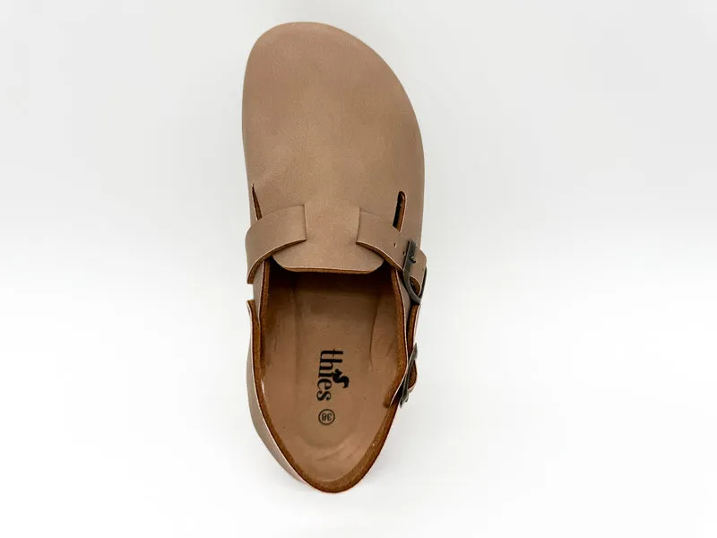 thies 1856 ® Eco Bio Backstrap Clog vegan elephant grey