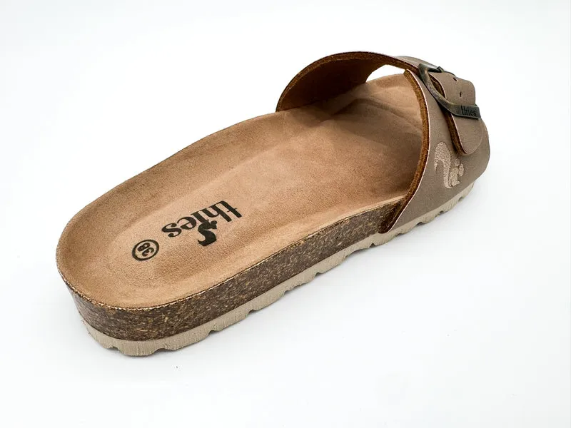 thies 1856 ® Eco Bio Strap Sandal vegan elephant grey