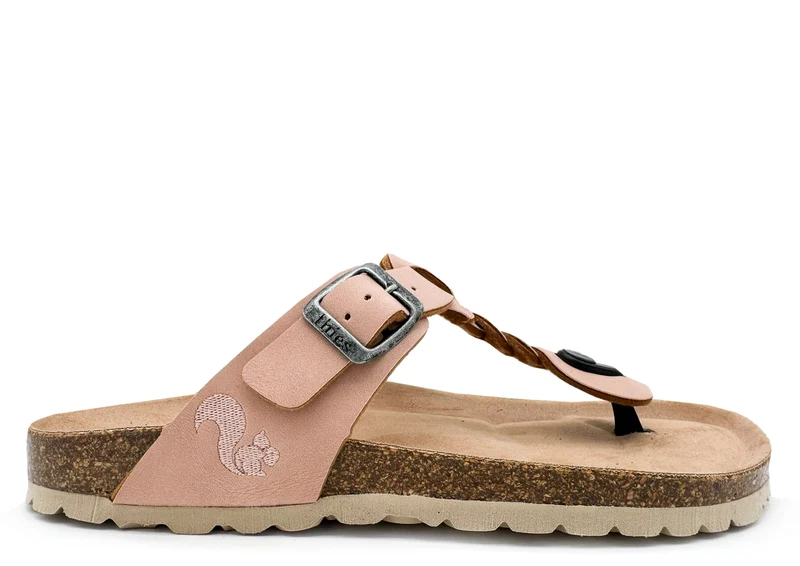 thies 1856 ® Eco Thong Braid Sandal vegan pale rose