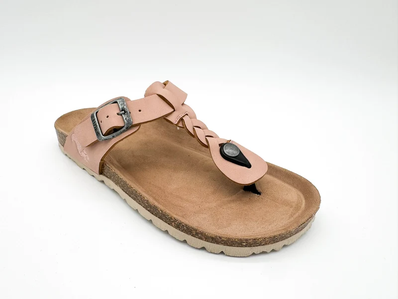 thies 1856 ® Eco Thong Braid Sandal vegan pale rose