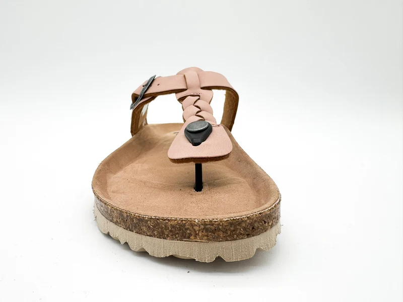 thies 1856 ® Eco Thong Braid Sandal vegan pale rose