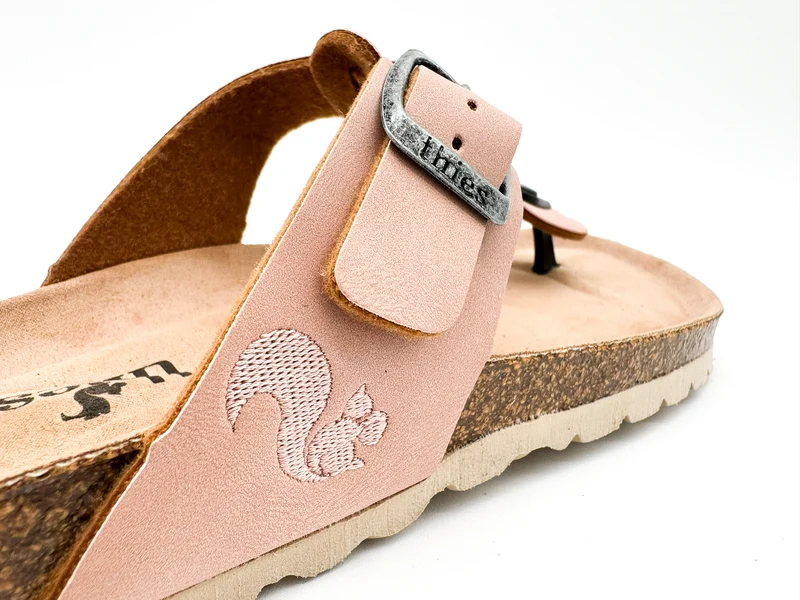 thies 1856 ® Eco Thong Braid Sandal vegan pale rose
