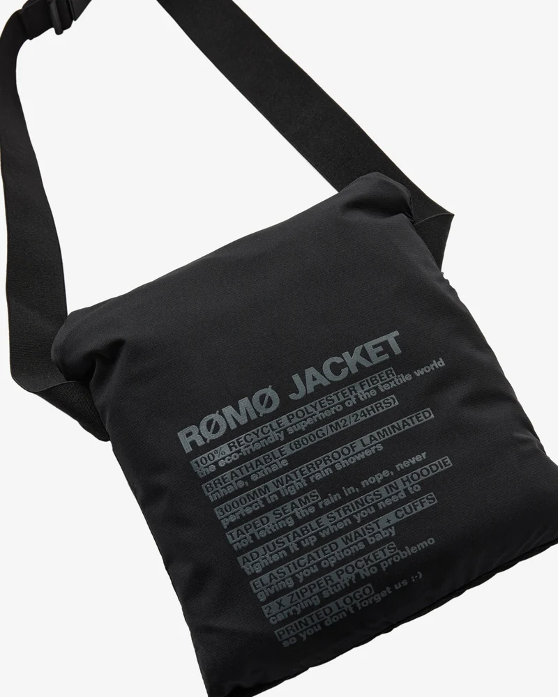 Rømø LW Packable Rain Jacket - Black