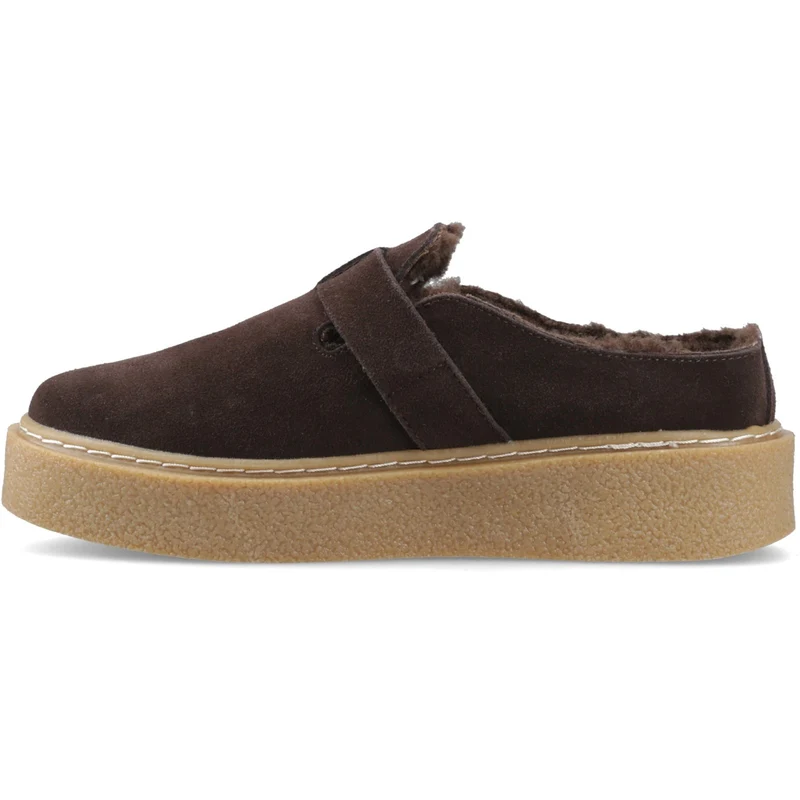 Hush Puppies Damen-Slipper „Blanche Fur“ | Schokoladenbraun