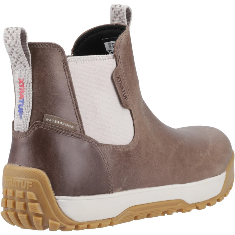 Xtratuf Damen-Ankle-Deckstiefel aus Leder | Stein