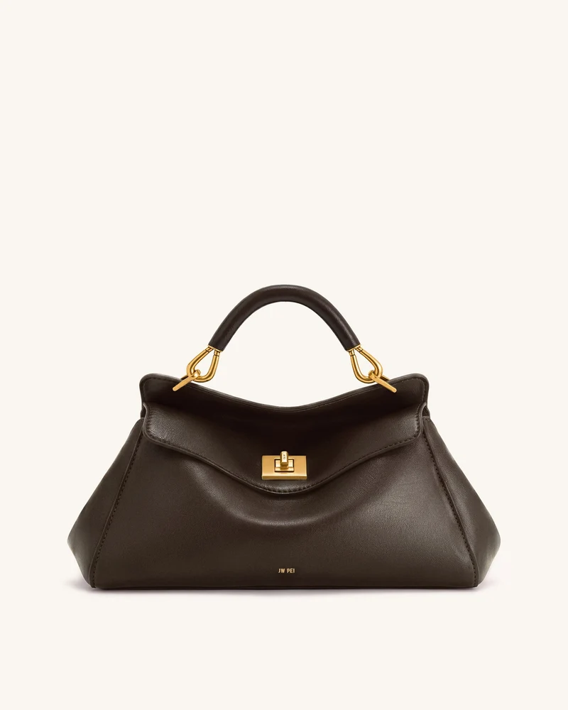 Lucia Längliche Handtasche – Dunkelbraun