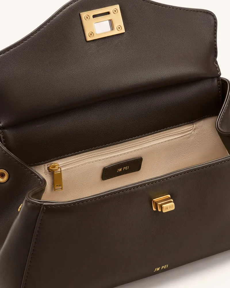 Lucia Längliche Handtasche – Dunkelbraun