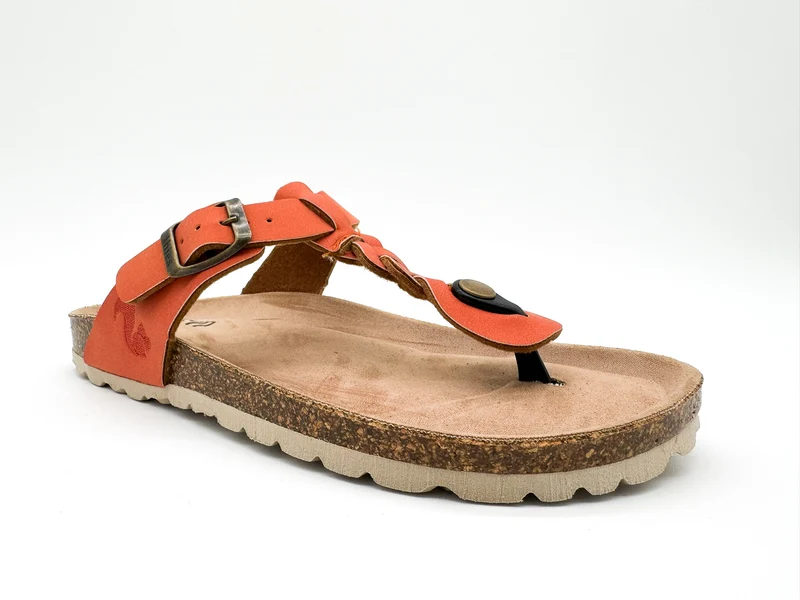 thies 1856 ® Eco Thong Braid Sandal vegan carrot