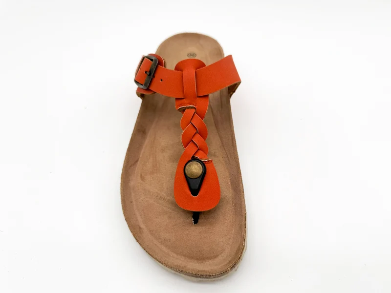 thies 1856 ® Eco Thong Braid Sandal vegan carrot