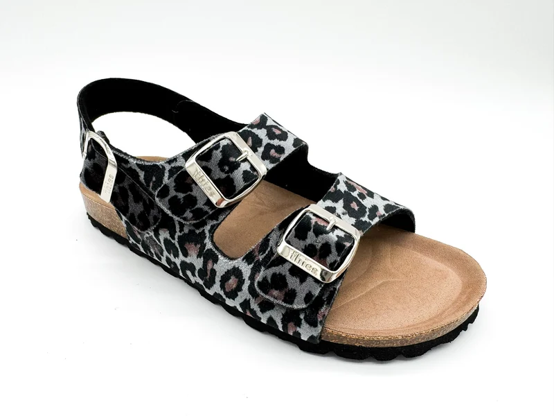 thies 1856 ® Rec Backstrap Leo Sandal vegan grey leo