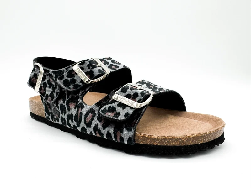thies 1856 ® Rec Backstrap Leo Sandal vegan grey leo