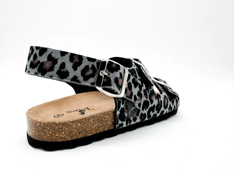 thies 1856 ® Rec Backstrap Leo Sandal vegan grey leo