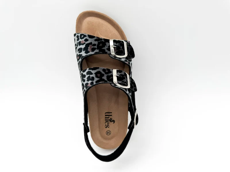 thies 1856 ® Rec Backstrap Leo Sandal vegan grey leo
