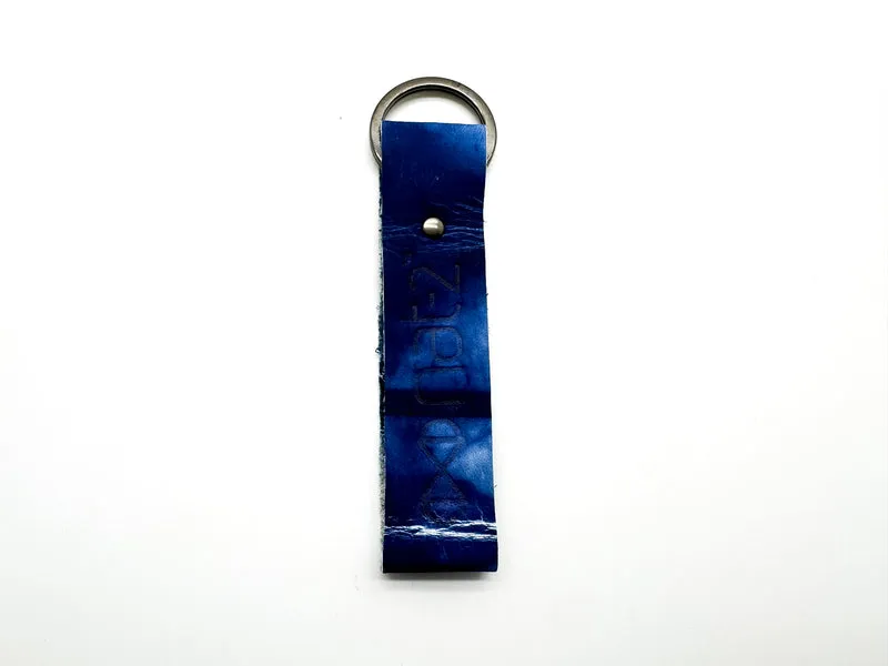 nat-2™ Leather Keychain indigo