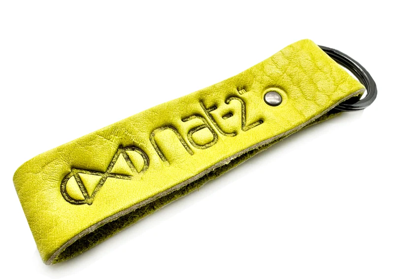 nat-2™ Leather Keychain matcha
