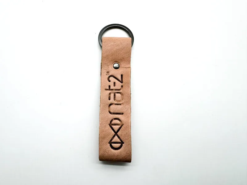 nat-2™ Leather Keychain red wine