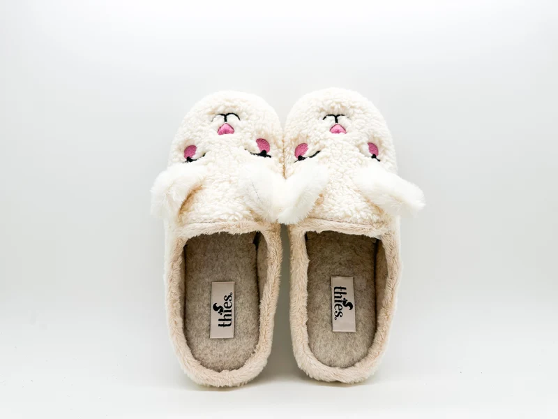 thies 1856 ® Organic Rabbit Slipper vegan off white