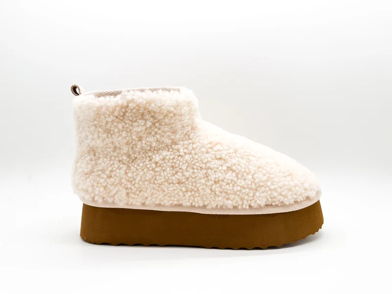 thies 1856 ® Platform Shearling Shorty Boots beige