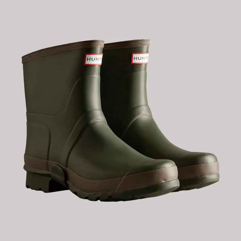 Hunter Herren-Gardener-Kurzgummistiefel | Dunkelolivgrün