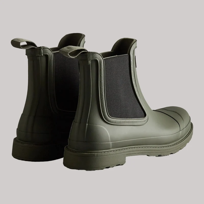 Hunter Männer Kommando Chelsea Gummistiefel | Dunkeloliv