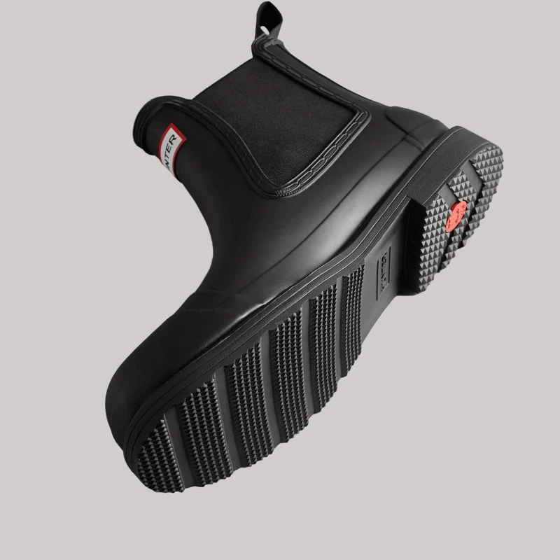 Hunter Männer Kommando Chelsea Gummistiefel | Schwarz
