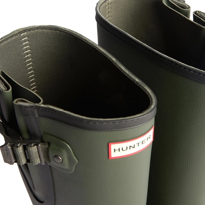 Hunter Herren-Stiefel Field Downpour, verstellbar | Dunkeloliv/Schwarz
