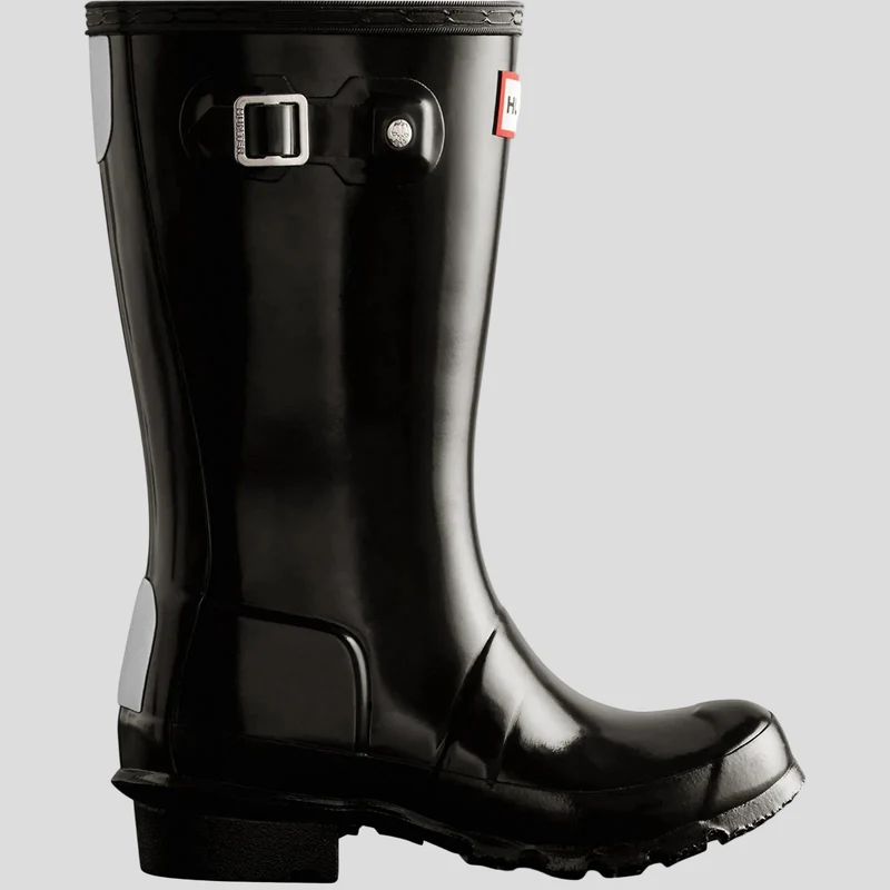 Hunter Kids Junior Originals Gloss Boot | Schwarz