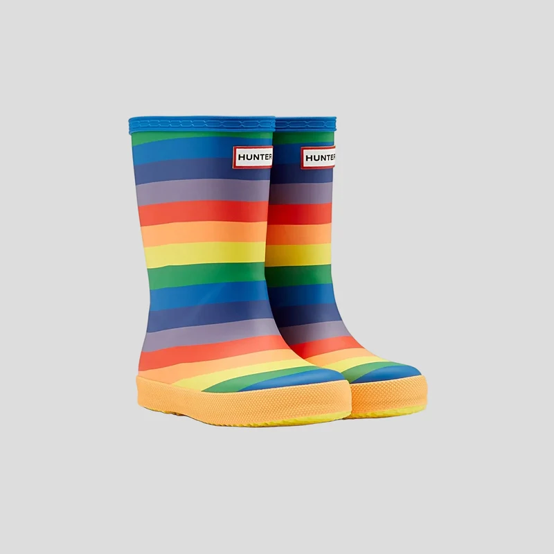 Hunter Kinder-Gummistiefel mit Regenbogenmuster | Mehrfarbig