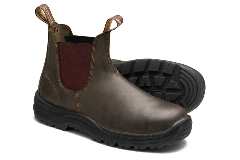 Blundstone Unisex 196 Xtreme Safety Series Premium-Lederstiefel | Gewachstes Rustikales Braun