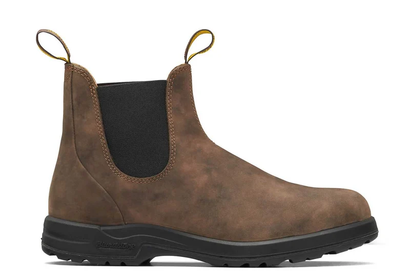 Blundstone Unisex 2056 All Terrain Gewachstes Nubukleder Chelsea Stiefel | Rustikales Braun