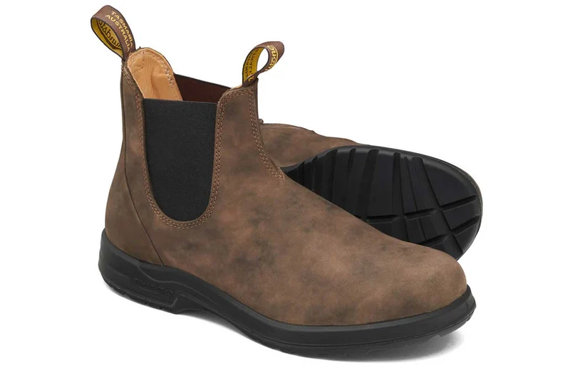 Blundstone Unisex 2056 All Terrain Gewachstes Nubukleder Chelsea Stiefel | Rustikales Braun