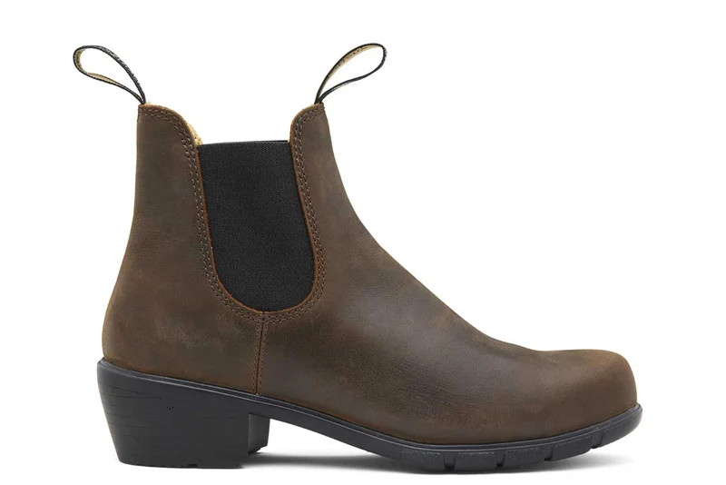 Blundstone Damen 1673 Vollnarbenleder Chelsea Stiefel | Antikbraun