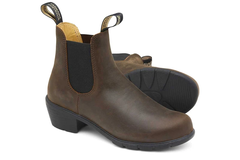 Blundstone Damen 1673 Vollnarbenleder Chelsea Stiefel | Antikbraun