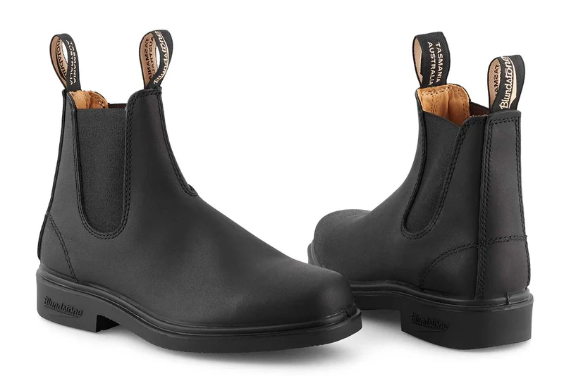 Blundstone Unisex 068 Dress Series Vollnarbenleder gefüttert Chelsea Stiefel | Schwarz