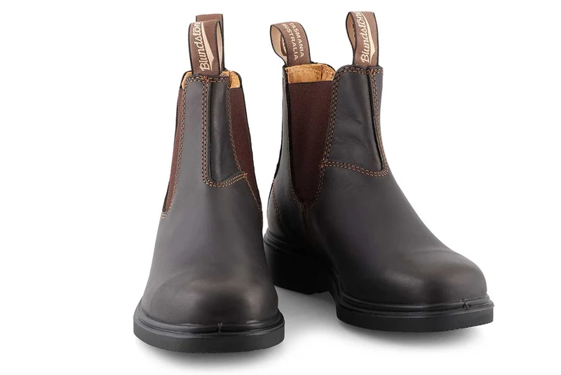 Blundstone Unisex 067 Dress Series Vollnarbenleder gefüttert Chelsea Stiefel | Kräftiges Braun