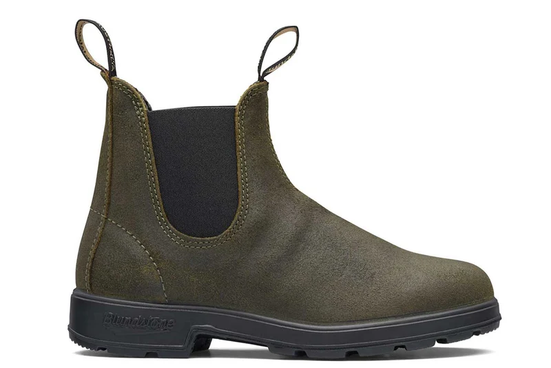 Blundstone Unisex 1615 Originals gewachstes Wildleder Chelsea Stiefel | Dunkeloliv